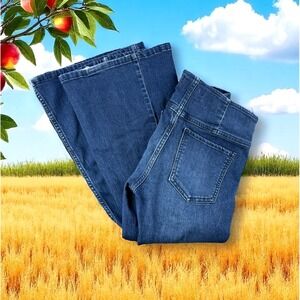 Free People Jeans 26 Women‎ Flared Low Rise Denim Blue Street Boho Stretch Bell
